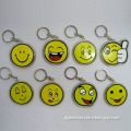 Yellow Smiling Face Factory Customized Logo PVC Keychain